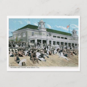 Carte Postale Casino, Palm Beach, Floride Vintage
