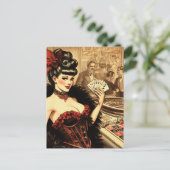 Carte Postale Casino vintage fille (Debout devant)