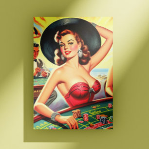 Carte Postale Casino vintage filles