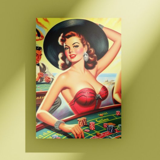 Carte Postale Casino vintage filles