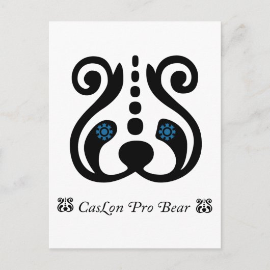 Carte Postale Caslon Pro Bear (Devant)