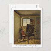 Carte Postale Caspar David Friedrich Dans Son Studio (Devant / Derrière)