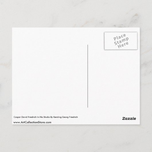 Carte Postale Caspar David Friedrich Dans Son Studio (Dos)