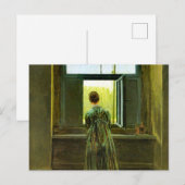 Carte Postale Caspar David Friedrich Femme à la fenêtre (Devant / Derrière)