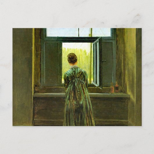 Carte Postale Caspar David Friedrich Femme à la fenêtre (Devant)