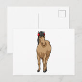 Carte Postale Casque Audio Musique Cheval (Devant / Derrière)