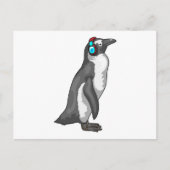 Carte Postale Casque audio Penguin Music (Devant)