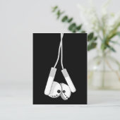 Carte postale Casque blanc (Debout devant)