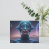 Carte Postale Casque bleu ET (Debout devant)