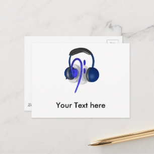 Carte Postale Casque Bleu Jouant Quelques Basse Classique