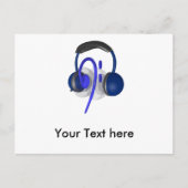 Carte Postale Casque Bleu Jouant Quelques Basse Classique (Devant)