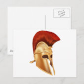 Carte Postale Casque de cheval de Troie (Devant / Derrière)