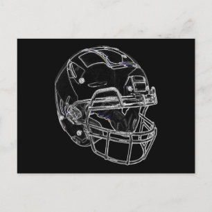 Carte Postale Casque de football Pop Art
