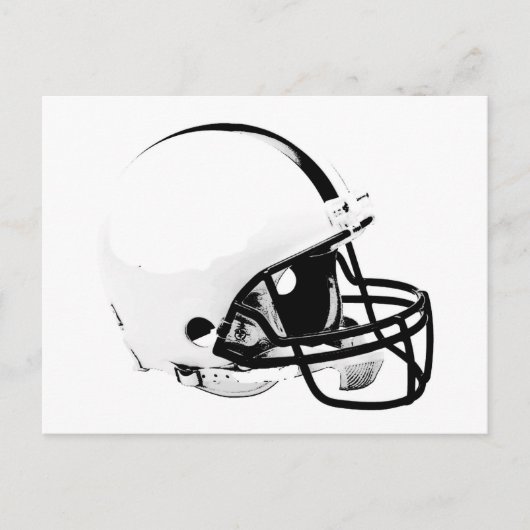 Carte Postale Casque de football Pop Art (Devant)