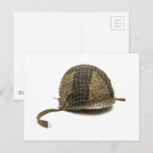 Carte Postale Casque de l'armée (Devant / Derrière)