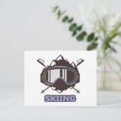 Carte Postale Casque de ski cool  (Debout devant)