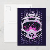 Carte Postale Casque de vélo graphique (Devant / Derrière)