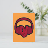 Carte Postale casque DJ musique (Debout devant)
