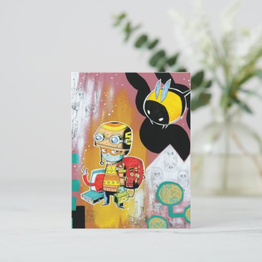 Carte postale Casque Garçon (Debout devant)