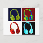 Carte Postale Casque Pop Art (Devant)