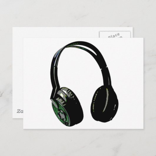 Carte Postale Casque Pop Art (Devant / Derrière)