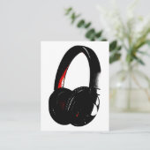 Carte Postale Casque Pop Art Head Téléphone (Debout devant)