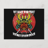 Carte Postale Casque Retro Samurai - Citation de Samurai sur la  (Devant)