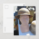 Carte Postale Casque rouillé (Devant / Derrière)