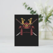 Carte Postale Casque Samurai Japonais Samurai Guerrier (Debout devant)