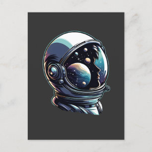 Carte Postale Casque spatial astronaute