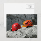 Carte Postale Casques d'Escalade sur un rocher (Devant / Derrière)