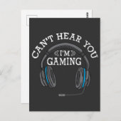 Carte Postale Casques Gamer cool Nerd Pro Im Gaming Cadeau (Devant / Derrière)