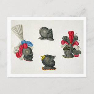 Carte Postale Casques, plaque de 'A History of the Development