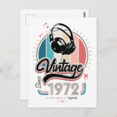 Carte Postale Casques vintages depuis 1972 (Devant / Derrière)