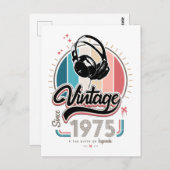 Carte Postale Casques vintages depuis 1975 (Devant / Derrière)