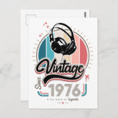 Carte Postale Casques vintages depuis 1976 (Devant / Derrière)