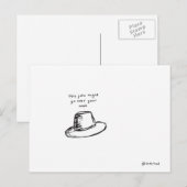 Carte postale casquette (Devant / Derrière)