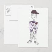 Carte Postale Casquette de baseball noir (Devant / Derrière)