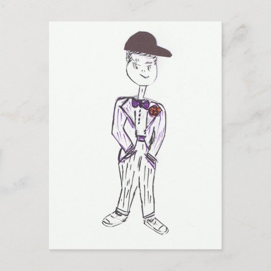 Carte Postale Casquette de baseball noir (Devant)
