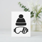 Carte Postale Casquette de lunettes de ski (Debout devant)
