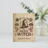 Carte Postale Casquette de sorcière Retro personnalisé Magic Cot (Debout devant)