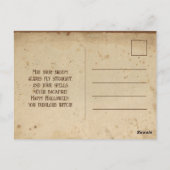 Carte Postale Casquette de sorcière Retro personnalisé Magic Cot (Dos)