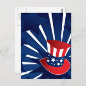 Carte Postale Casquette d'Oncle Sam (Devant / Derrière)