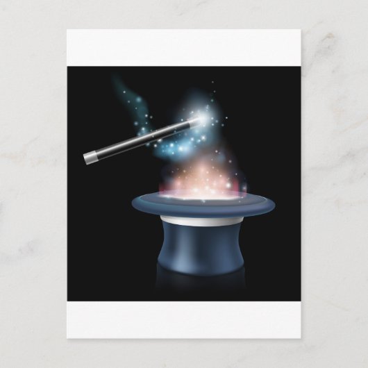 Carte Postale Casquette et baguette magique (Devant)