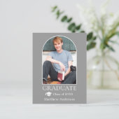 Carte Postale Casquette moderne Arch Grad Photo Grey Graduation (Debout devant)