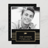 Carte postale Casquette or EDITABLE COULEUR Gradua (Devant / Derrière)