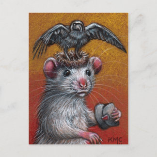 Carte postale Casquette Rat in Raven