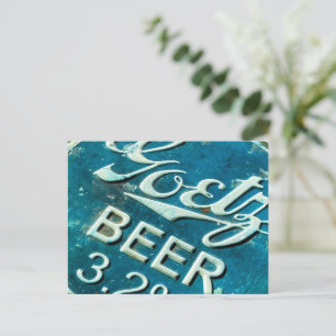 Carte Postale Casquette Rustique de bouteille de bière