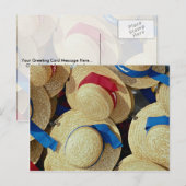 Carte Postale Casquettes Gondolier, Venise, Italie (Devant / Derrière)