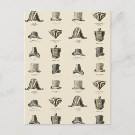 Carte Postale Casquettes vintages (Devant)